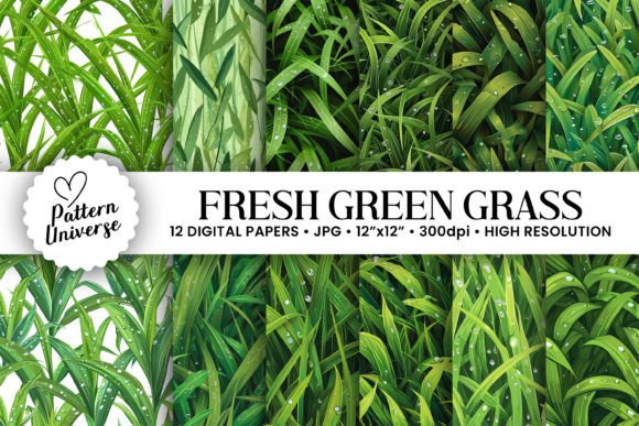 Download Fresh Green Grass Digital Papers - Digital Collection
