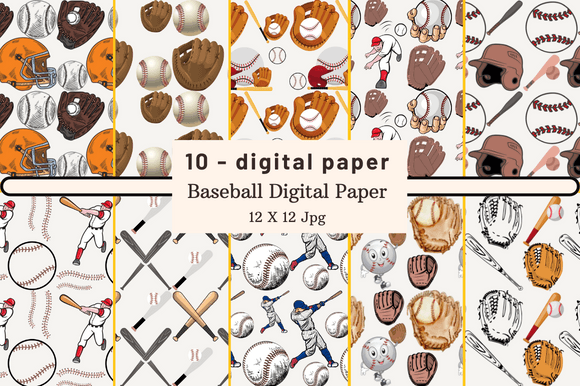 Download Baseball Digital Paper - Digital Collection