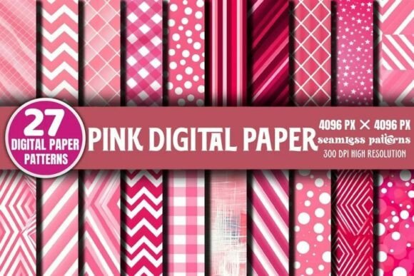 Download Pink Digital Paper Pack Bundle - Digital Collection