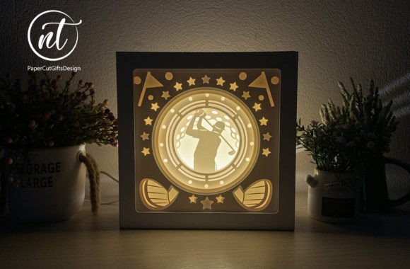 Download Golf Light Box Template,Sports Paper Cut - Sports paper Collection