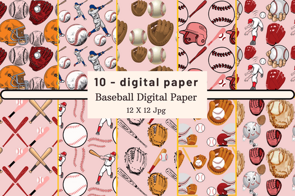 Download Baseball Digital Paper - Digital Collection