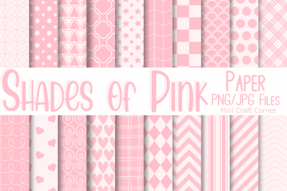 Download Shades of Pink Digital Paper - Digital Collection