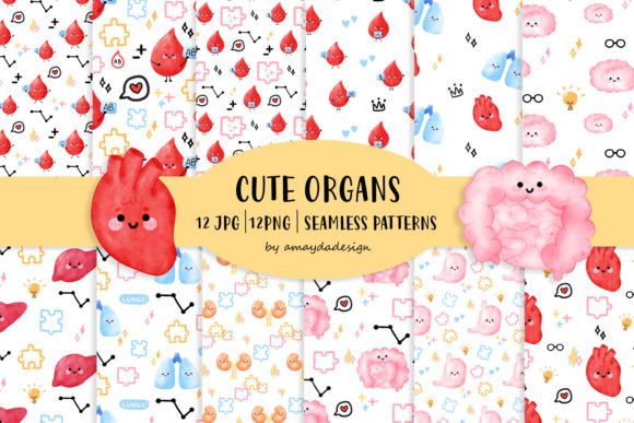 Download Cute Organ Patterns, Organ Digital Paper - Digital Collection