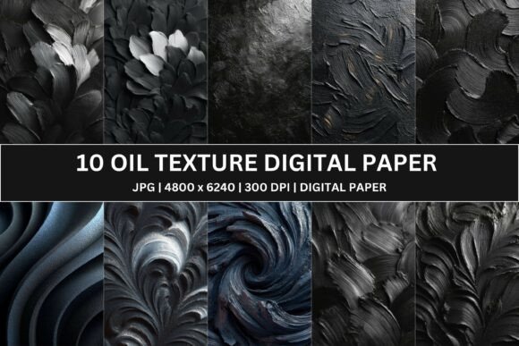 Download 10 Sculpted Charcoal Digital Paper - Digital Collection