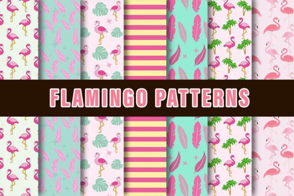 Download Flamingo Digital Paper Patterns - Digital Collection