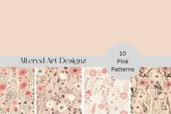 Download Pink and Cream Digital Paper Pack - Digital Collection