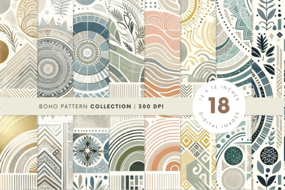 Download Boho Background Digital Paper - Digital Collection