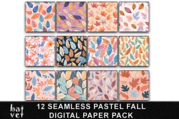 Download Fall Digital Paper Pack | Leaf Pattern - Digital Collection