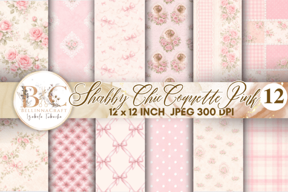 Download Shabby Chic Coquette Pink Digital Paper - Digital Collection