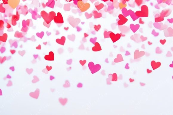Download Colorful Confetti Hearts Floating - Confetti hearts Collection