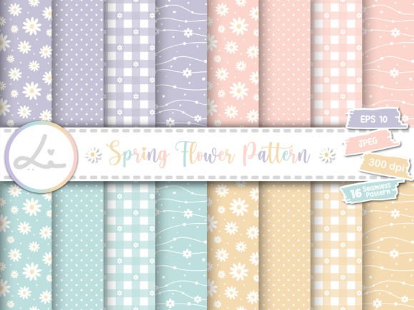 Download Cute Spring Flower Digital Papers - Digital Collection