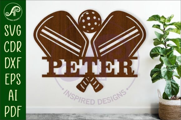 Download Pickleball Name Sign Svg Laser Cut File - Premium Resources