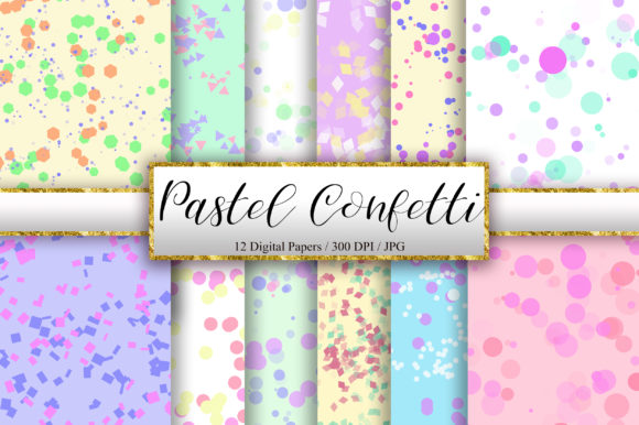 Download Pastel Confetti Background Digital Paper - Digital Collection