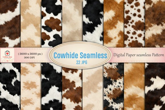 Download Cowhide Seamless Digital Paper Bundle - Digital Collection