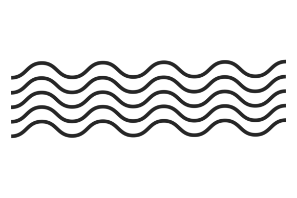Download Black Wavy Lines. Philatelic Stamp. Post - Wavy lines Collection