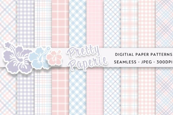 Download 10 Plaid Digital Paper Backgrounds - Digital Collection