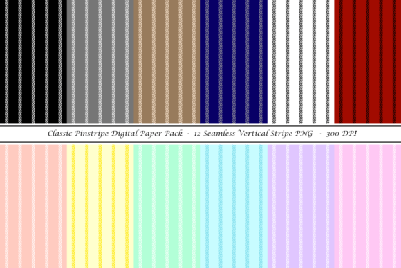 Download Classic Pinstripe Digital Paper Pack - Digital Collection
