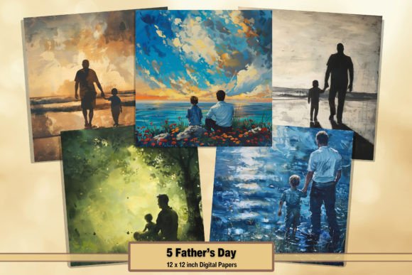 Download Dad Daughter Son Digital Paper Pack 8 - Digital Collection