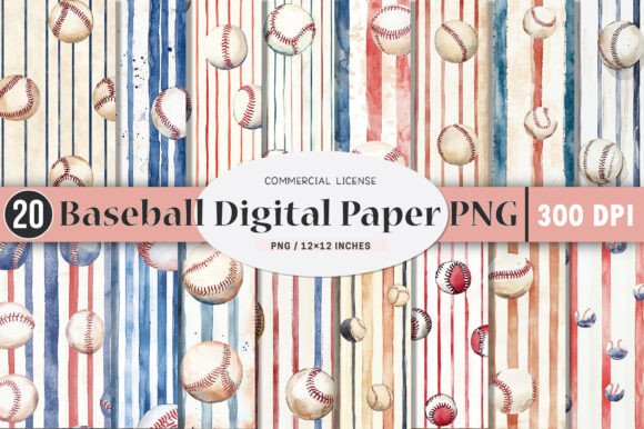 Download Baseball Digital Paper - Digital Collection
