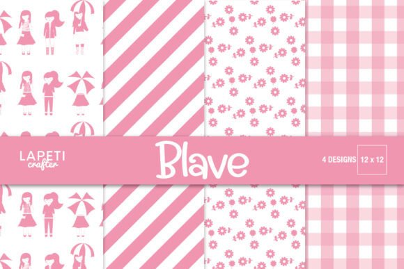 Download Pink Digital Paper Cute Girl Pattern - Digital Collection