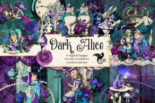 Download Dark Alice Digital Scrapbook Kit - Digital Collection