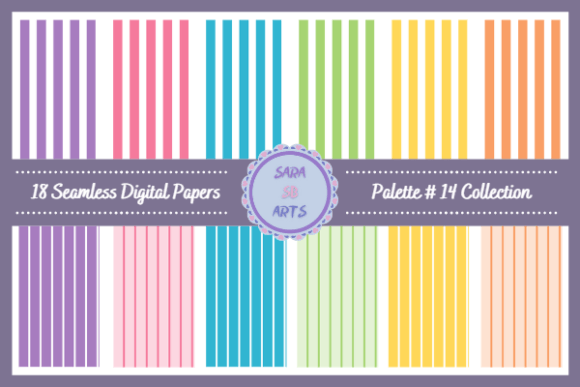 Download Seamless Rainbow Stripes Digital Paper - Digital Collection