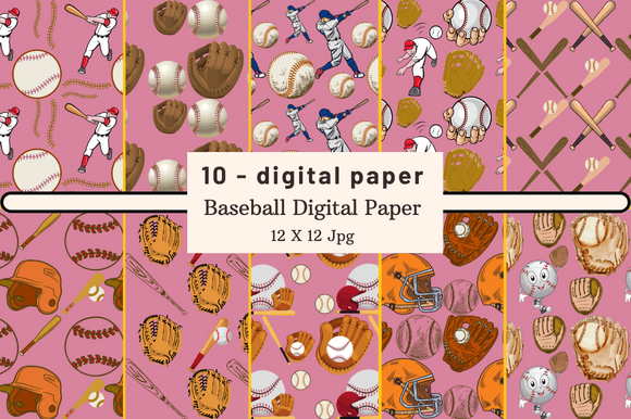 Download Baseball Digital Paper - Digital Collection