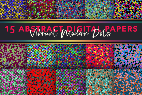 Download Colorful Modern Dots Digital Paper Set - Digital Collection