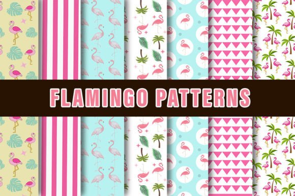 Download Flamingo Digital Paper Patterns - Digital Collection