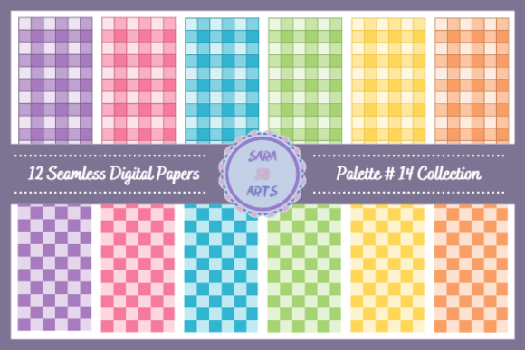Download Seamless Rainbow Checkered Digital Paper - Digital Collection