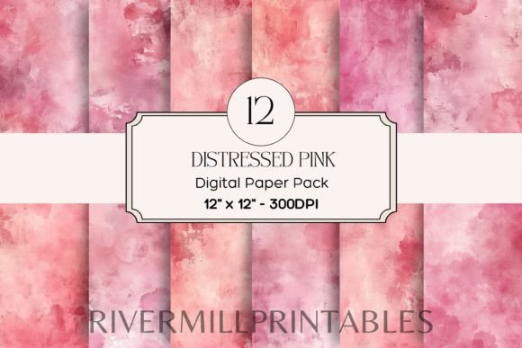 Download Grunge Pink Digital Paper Pack - Digital Collection