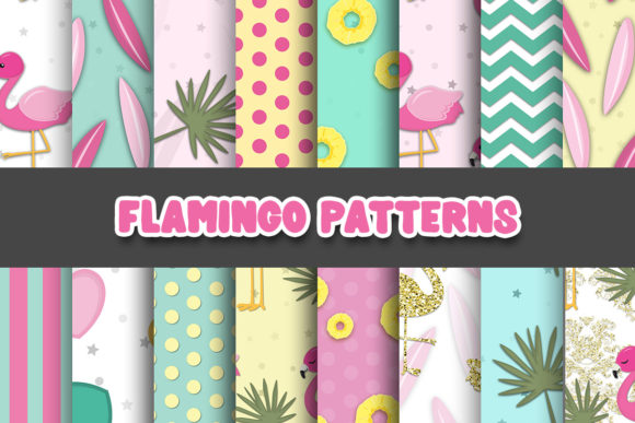 Download Flamingo Digital Paper Patterns - Digital Collection