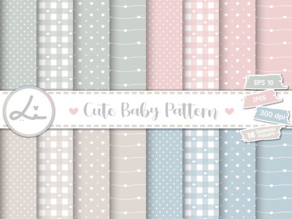 Download Cute Baby Pastel Digital Papers - Digital Collection
