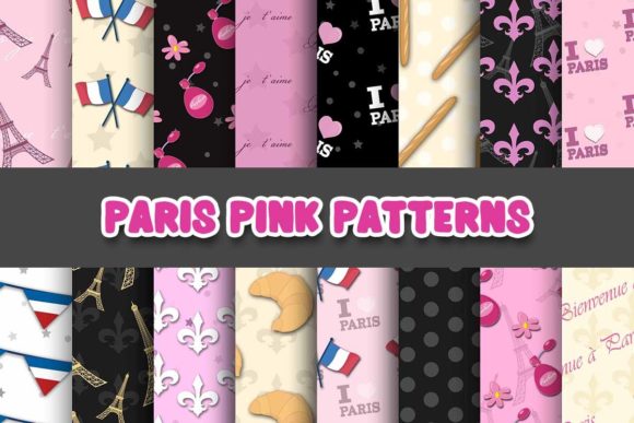 Download Paris Pink Digital Paper Patterns - Digital Collection