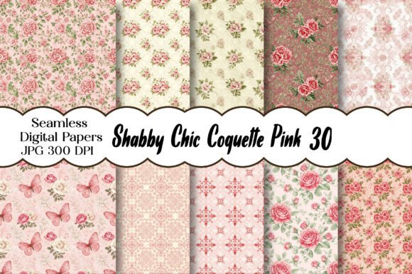 Download Shabby Chic Coquette Pink Digital Paper - Digital Collection