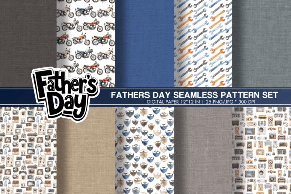 Download Fathers Day Pattern, Dad Digital Papers - Digital Collection