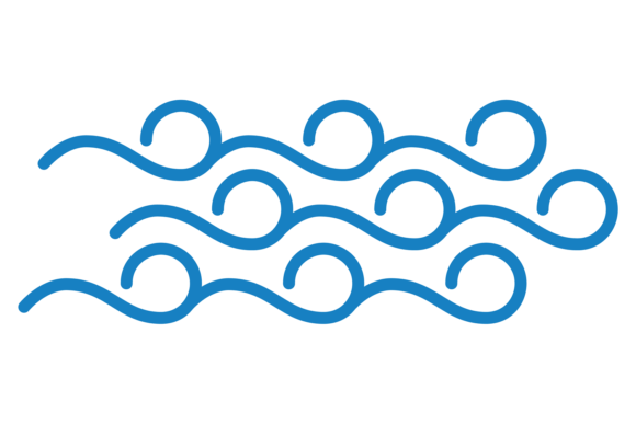 Download Wavy Lines. Blue Nature Motif. Decorativ - Wavy lines Collection