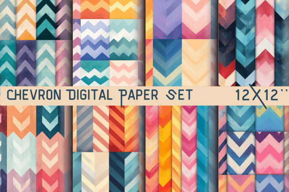 Download Chevron Digital Paper Set - Digital Collection