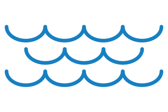 Download Round Wavy Lines. Blue Horizontal Smooth - Wavy lines Collection